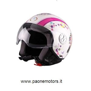 AL HELMETS CASCO DEMI-JET MOD.101 FLOWERS