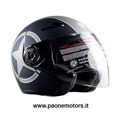 AL HELMETS CASCO JET MOD.103/BIS STAR NERO O BIANCO