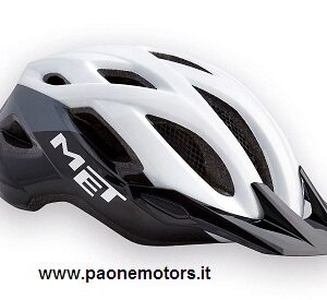 MET CASCO CROSSOVER BIANCO/NERO