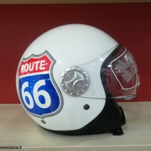 AL HELMETS CASCO DEMI-JET MOD.101 BIG "66 BIANCO