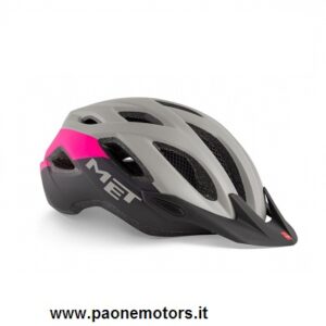 MET CASCO CROSSOVER GRIGIO E ROSA