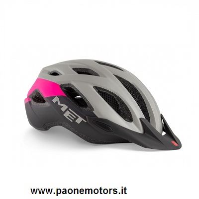MET CASCO CROSSOVER GRIGIO E ROSA
