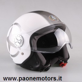 AL HELMETS CASCO DEMI-JET MOD.101 STAR BIANCO O NERO