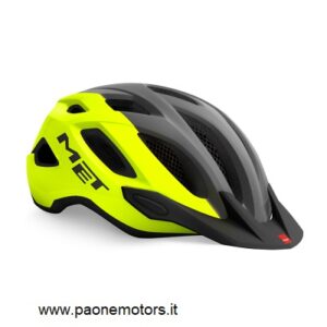 MET CASCO CROSSOVER GIALLO FLUO GRIGIO