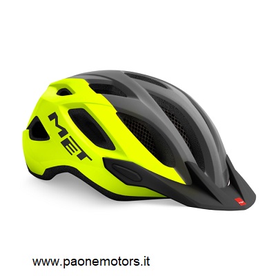 MET CASCO CROSSOVER GIALLO FLUO GRIGIO