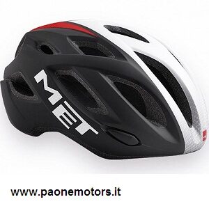MET CASCO IDOLO NERO BIANCO SFUMATO ROSSO