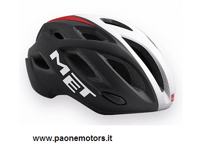 MET CASCO IDOLO NERO BIANCO SFUMATO ROSSO